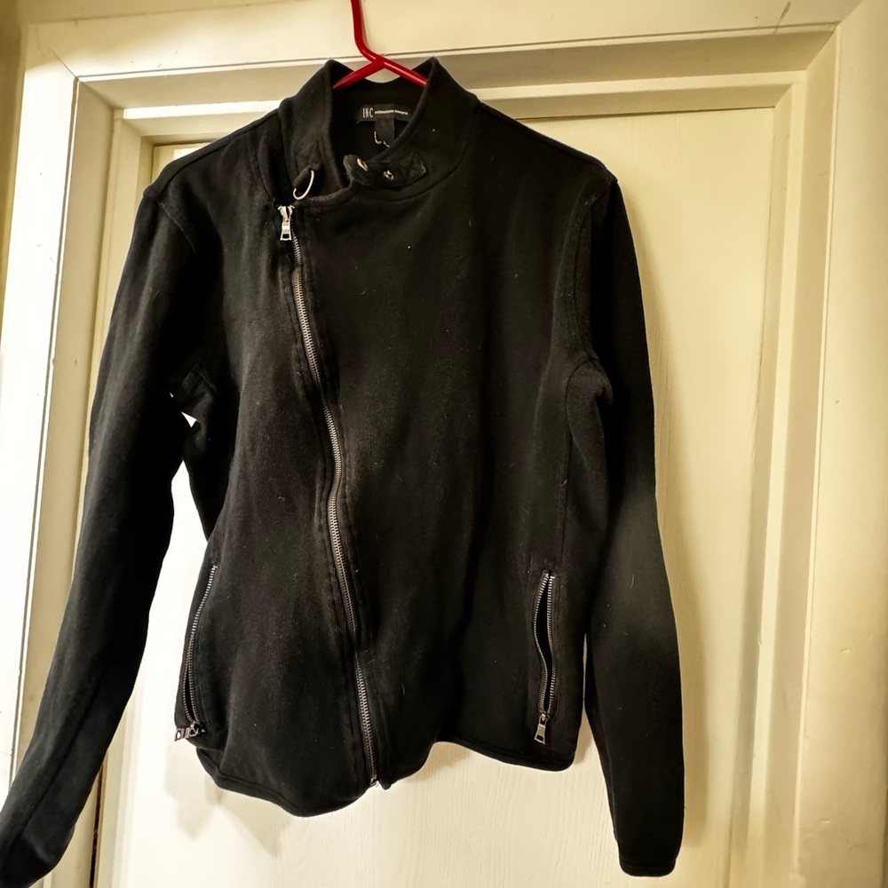 INC black side, zipper sweater